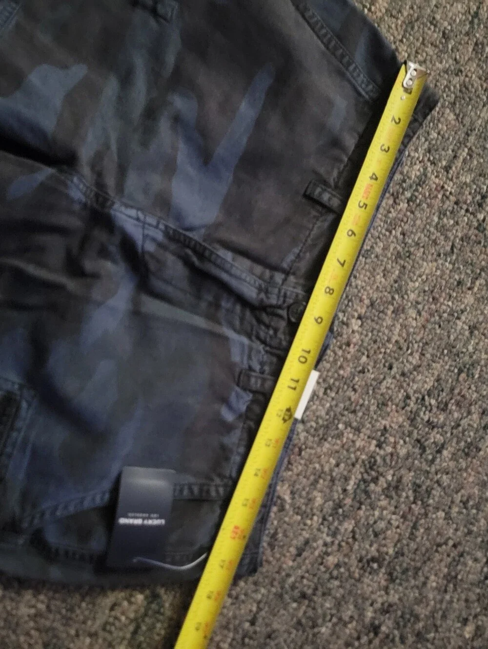 Lucky Brand Men's Blue Black Camo Cargo Shorts